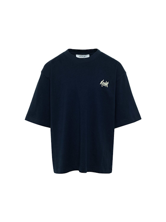 Kiddin': Logo cotton t-shirt - Navy - kids-boys_0 | Luisa Via Roma