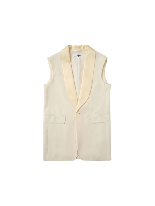 MM6 Maison Margiela: Wool blend vest - kids-girls_0 | Luisa Via Roma