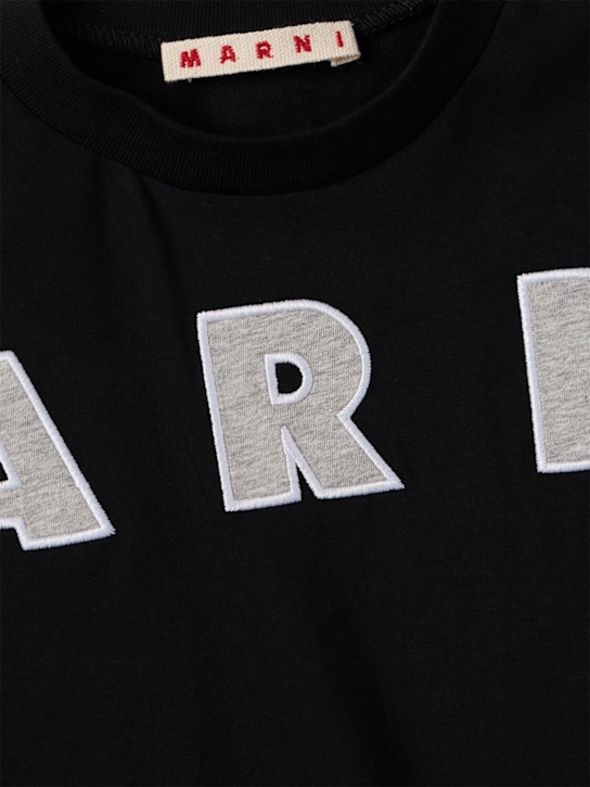 Marni Junior: Cotton t-shirt - Black - kids-boys_1 | Luisa Via Roma