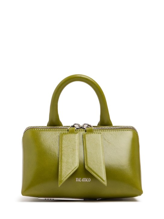 The Attico: Mini Friday leather top handle bag - Olivgrün - women_0 | Luisa Via Roma