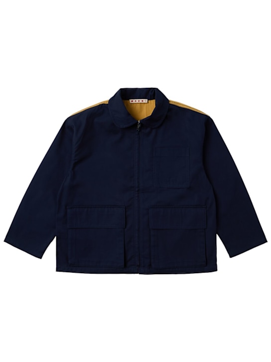 Marni Junior: Cotton blazer - Blue - kids-boys_0 | Luisa Via Roma