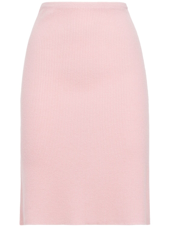 Nami: Cashmere knit pencil skirt - 浅粉色 - women_0 | Luisa Via Roma