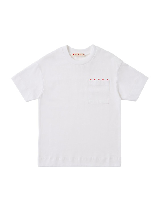 Marni Junior: Cotton t-shirt - Blanc - kids-girls_0 | Luisa Via Roma