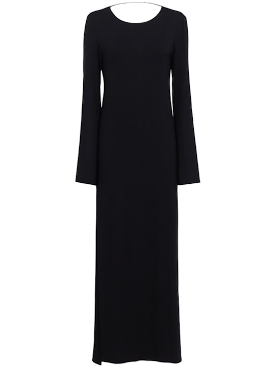 Diana Milkanova: The long dress - Nero - women_0 | Luisa Via Roma