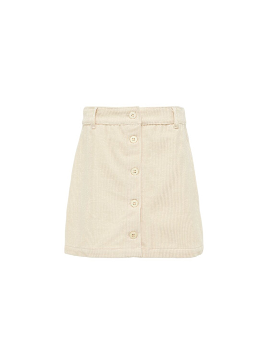 Kiddin': Velvet mini skirt - オフホワイト - kids-girls_0 | Luisa Via Roma