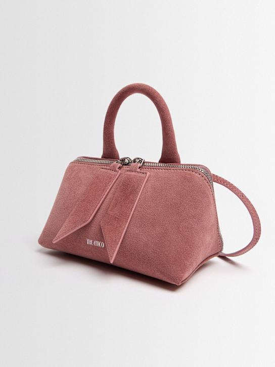 The Attico: Mini Friday suede top handle bag - Rosa - women_1 | Luisa Via Roma