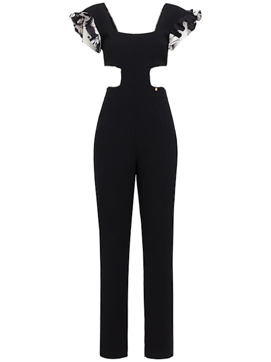 Catalina: Long jumpsuit w/ cutouts - Nero - women_0 | Luisa Via Roma
