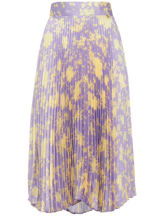 Catalina: Printed plissé midi skirt - 丁香紫 - women_0 | Luisa Via Roma