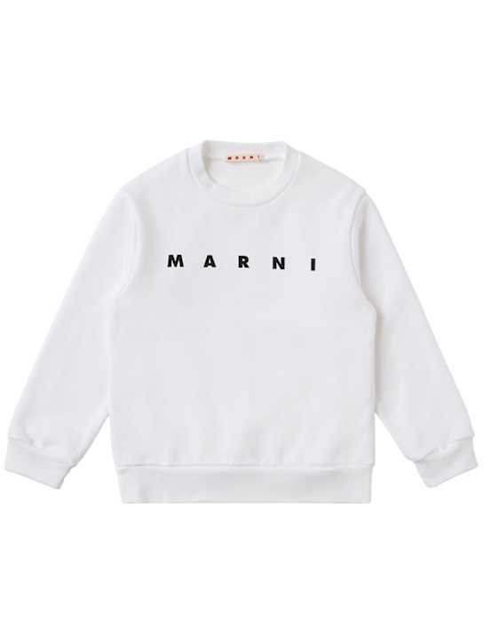 Marni Junior: Cotton sweatshirt - 白色 - kids-boys_0 | Luisa Via Roma