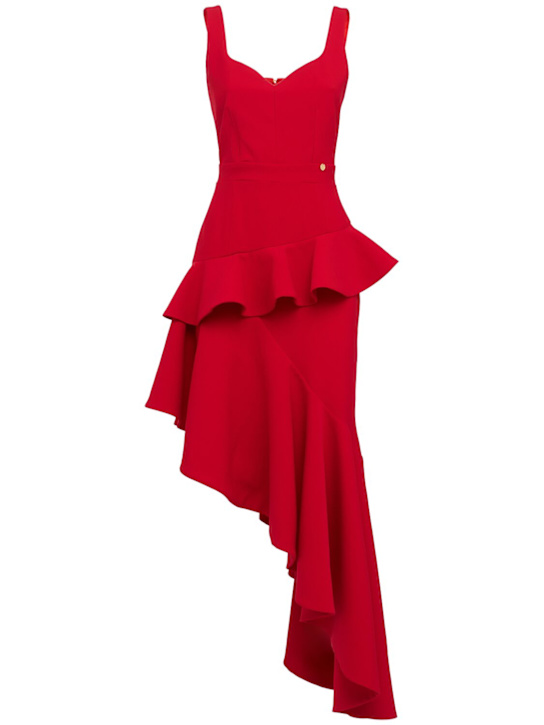 Catalina: Asymmetric dress - Rosso - women_0 | Luisa Via Roma