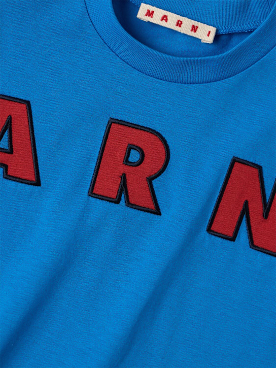 Marni Junior: Cotton t-shirt - Azul - kids-boys_1 | Luisa Via Roma