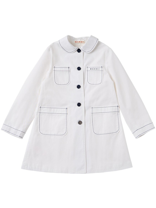 Marni Junior: Cotton blazer - 白色 - kids-girls_0 | Luisa Via Roma
