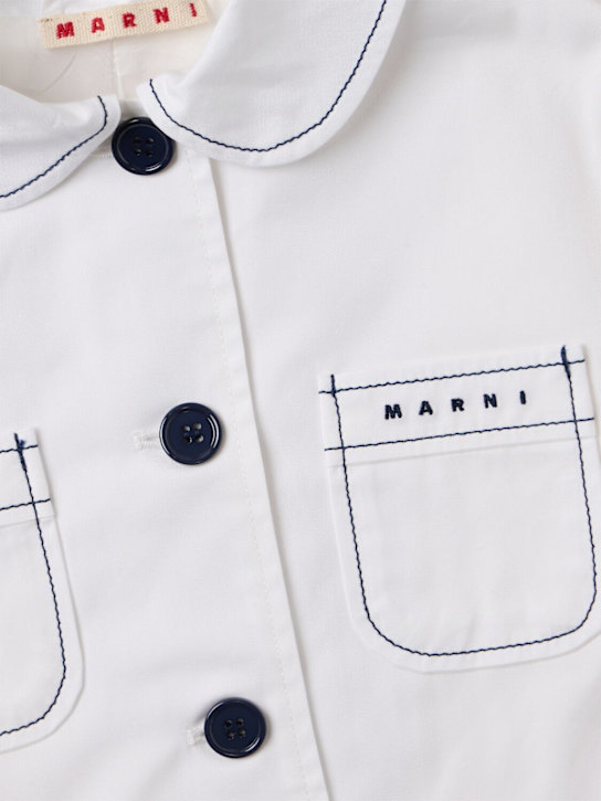 Marni Junior: Cotton blazer - 白色 - kids-girls_1 | Luisa Via Roma