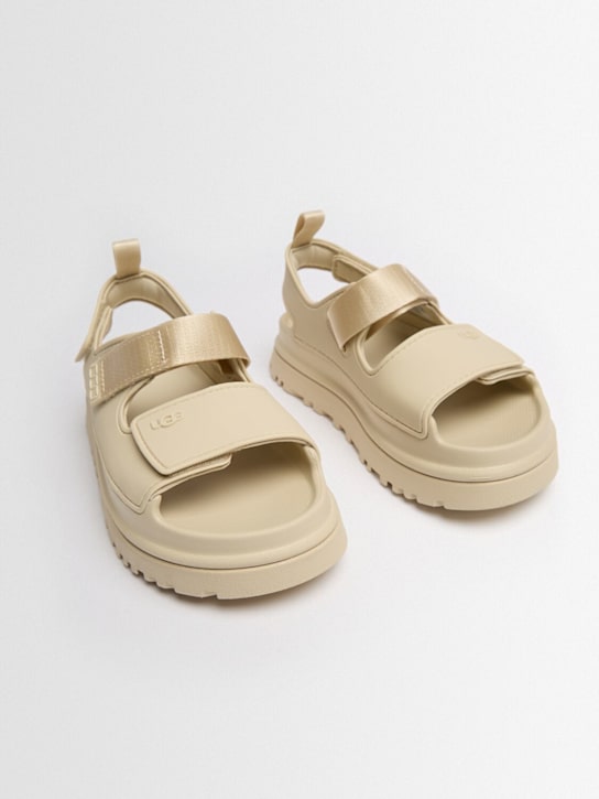 Ugg: Logo印花凉鞋 - Salt Beige - kids-girls_1 | Luisa Via Roma