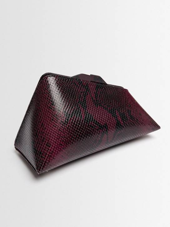 The Attico: 8.30 PM embossed leather clutch - Burgundy - women_1 | Luisa Via Roma