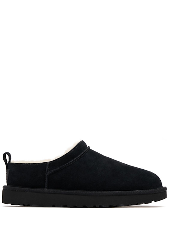 Ugg: Classic Micro shearling boots - Black - women_0 | Luisa Via Roma