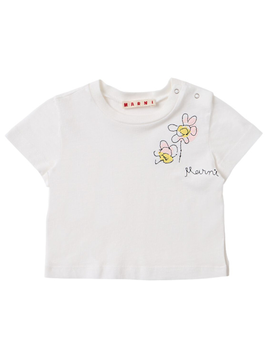 Marni Junior: Cotton t-shirt - Weiß - kids-girls_0 | Luisa Via Roma