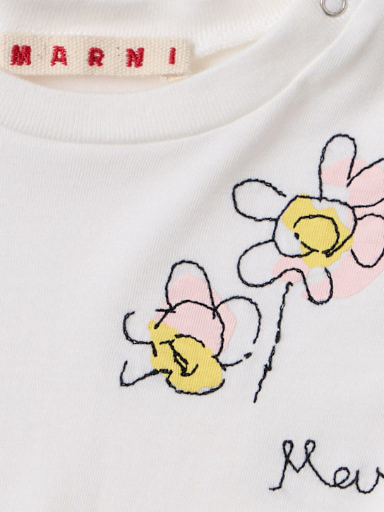Marni Junior: Cotton t-shirt - Weiß - kids-girls_1 | Luisa Via Roma