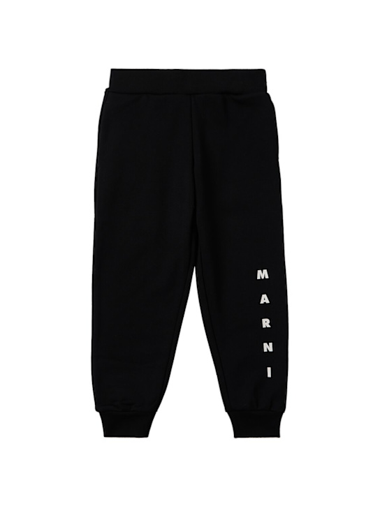 Marni Junior: Cotton pants - Black - kids-girls_0 | Luisa Via Roma