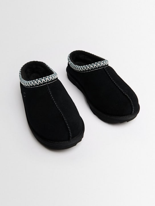 Ugg: Tasman II shearling loafers - Black - kids-boys_1 | Luisa Via Roma