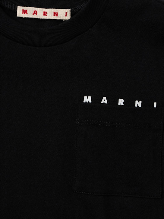 Marni Junior: Cotton t-shirt - Black - kids-girls_1 | Luisa Via Roma