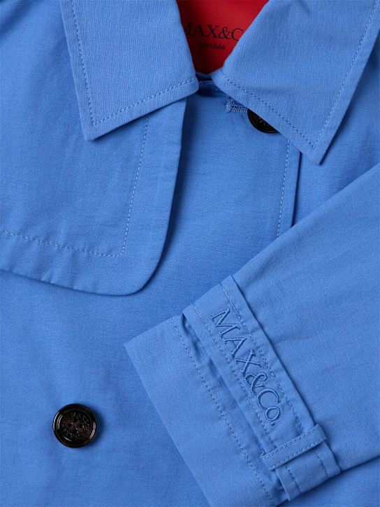 MAX&Co.: Cotton blend cropped jacket - Azul Claro - kids-girls_1 | Luisa Via Roma