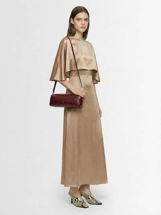 Fabiana Filippi: Vestito midi in raso - Beige Scuro - women_1 | Luisa Via Roma