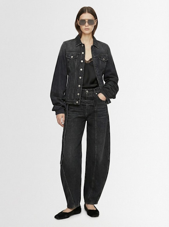 Jean Paul Gaultier: Taillierte Jacke mit übergroßen Ärmeln - Vintageblack - women_1 | Luisa Via Roma