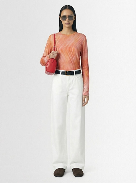 Adrian Cashmere: Kenny长袖羊绒毛衣 - Orange Tie-dye - women_1 | Luisa Via Roma