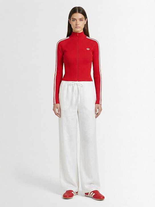 adidas Originals: Top in maglia slim fit 3-Stripes - women_1 | Luisa Via Roma