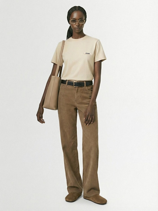 Jacquemus: Le tshirt gros grain cotton t-shirt - women_1 | Luisa Via Roma