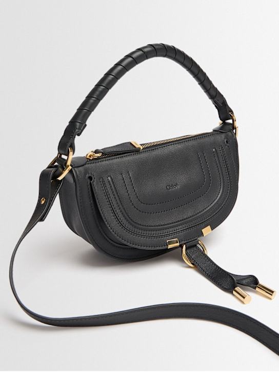 Chloé: Borsa media Marcie in pelle liscia - Nero - women_1 | Luisa Via Roma