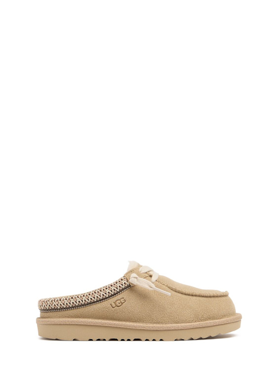 Ugg: Lowmel suede lace-up loafers - Beige - kids-boys_0 | Luisa Via Roma