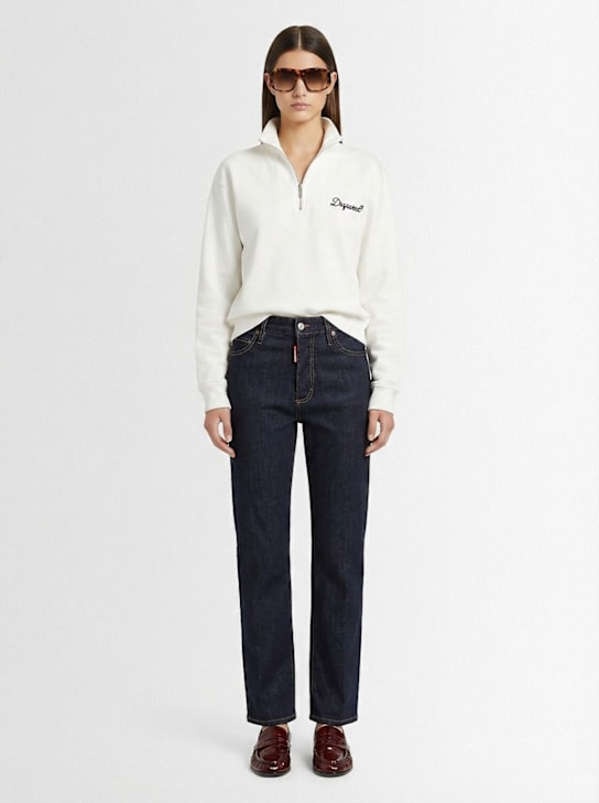 Dsquared2: D2 Signature Just Right卫衣 - 白色 - women_1 | Luisa Via Roma