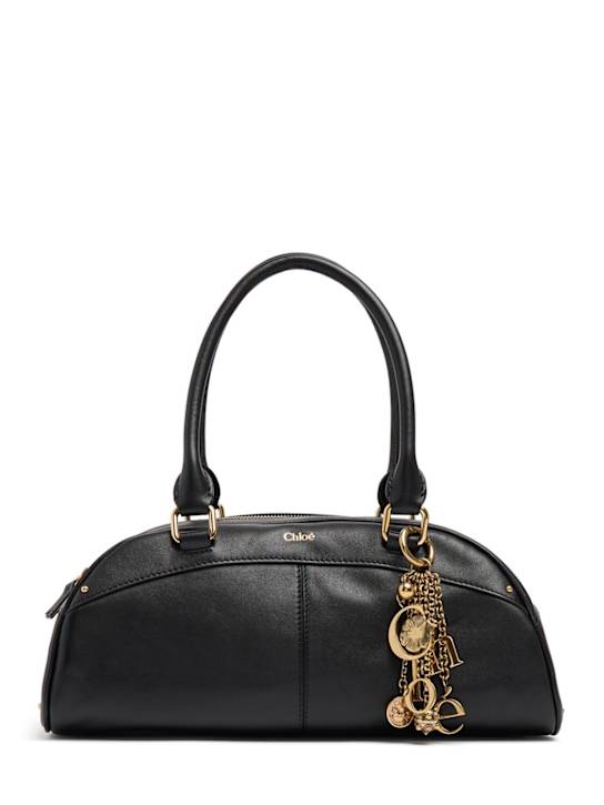 Chloé: Borsa bowling in pelle - Nero - women_0 | Luisa Via Roma