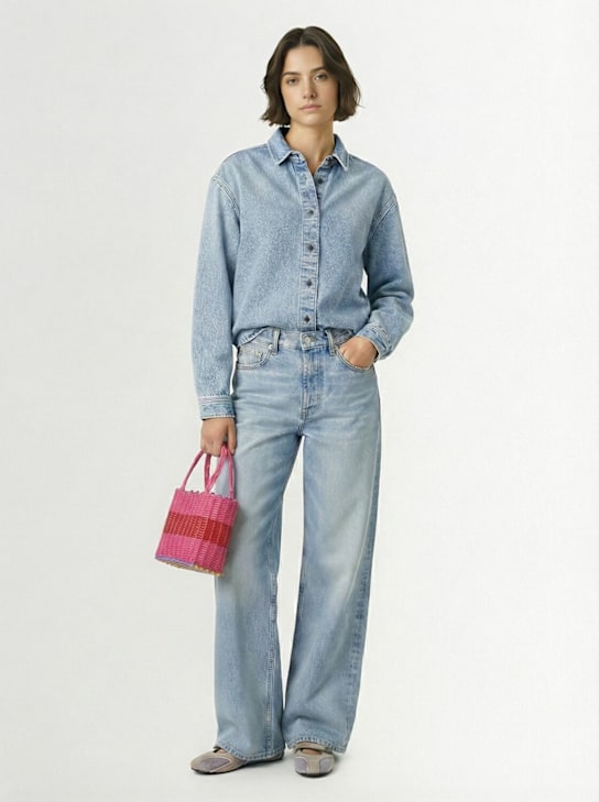 Rayas Collective: Small woven basket bag - Flor De Jamaica - women_1 | Luisa Via Roma