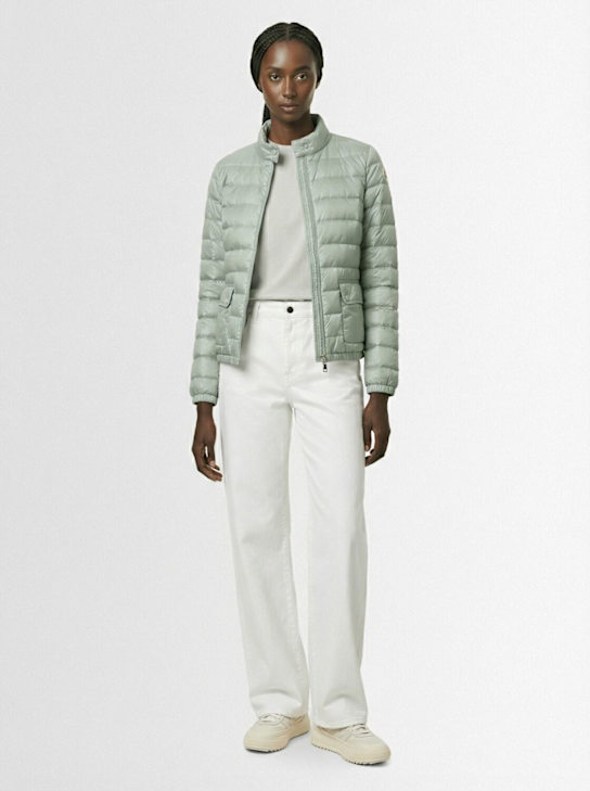 Moncler: Lans nylon down jacket - Grey - women_1 | Luisa Via Roma