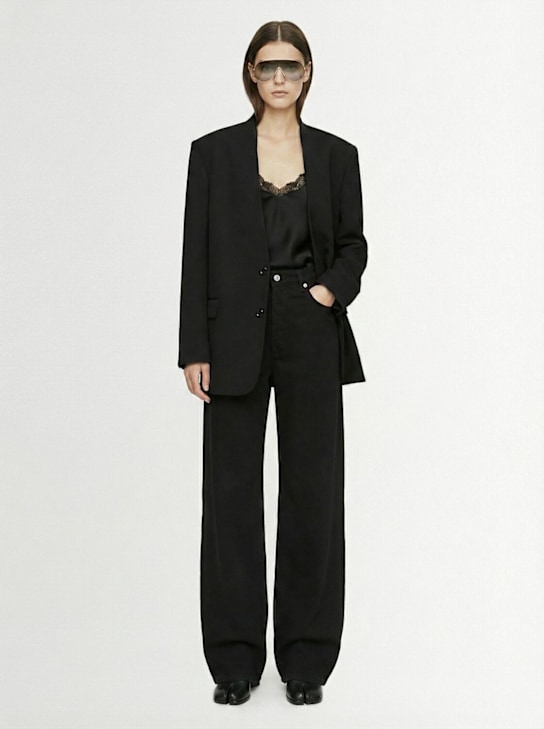 Ann Demeulemeester: Cecilia high comfort collarless blazer - women_1 | Luisa Via Roma