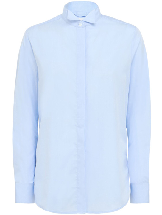 Marie Marot: Amber cotton shirt - 浅蓝色 - women_0 | Luisa Via Roma