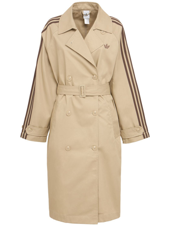 adidas Originals: Twill trench coat - Cardboard - women_0 | Luisa Via Roma