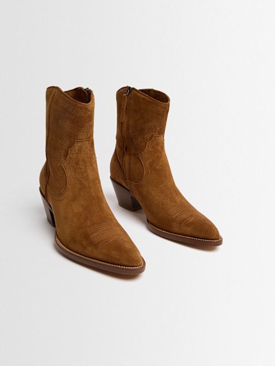 Buttero: Annie suede ankle boots - Terra - women_1 | Luisa Via Roma
