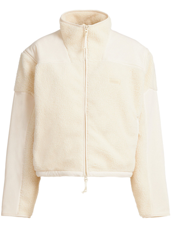 Skims: Teddy boxy zip up jacket - エクリュ - women_0 | Luisa Via Roma