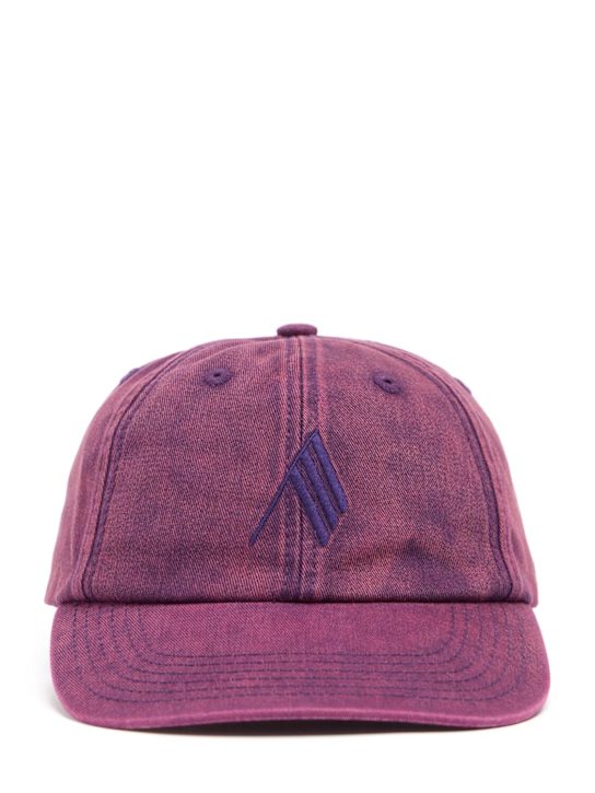 The Attico: Cappello baseball in tela con logo - Viola - women_0 | Luisa Via Roma