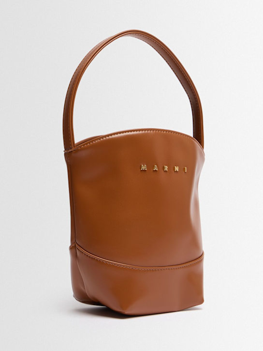 Marni Junior: Small top handle bag - 브라운 - kids-girls_1 | Luisa Via Roma