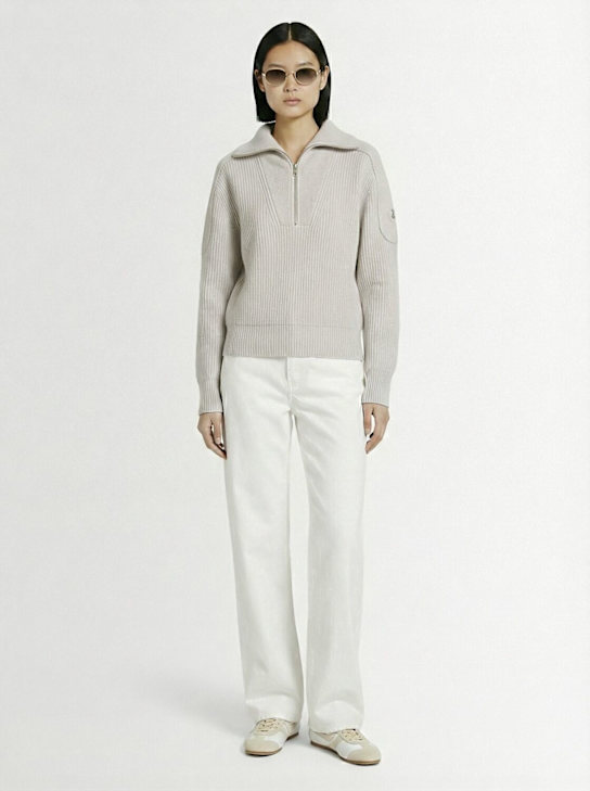 Moose Knuckles: Corina half zip wool sweater - women_1 | Luisa Via Roma