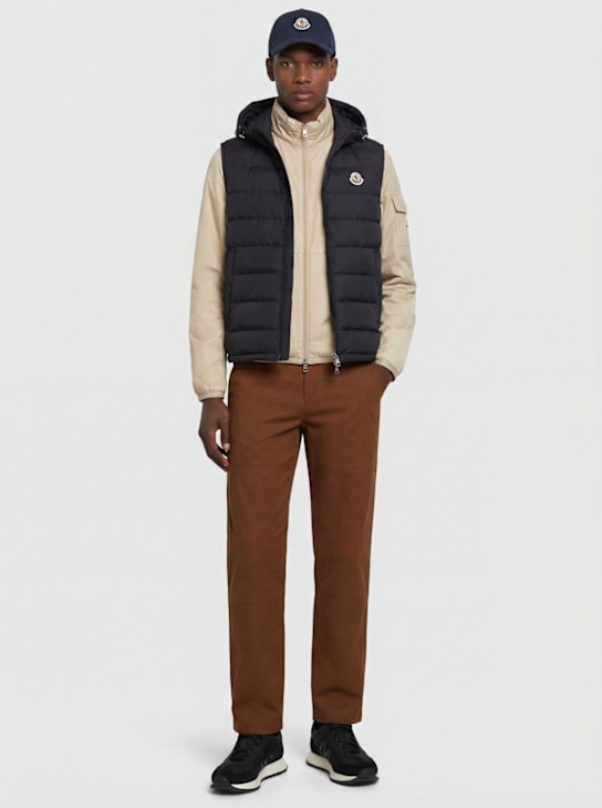 Moncler: Marseillan tech down vest - Black - men_1 | Luisa Via Roma