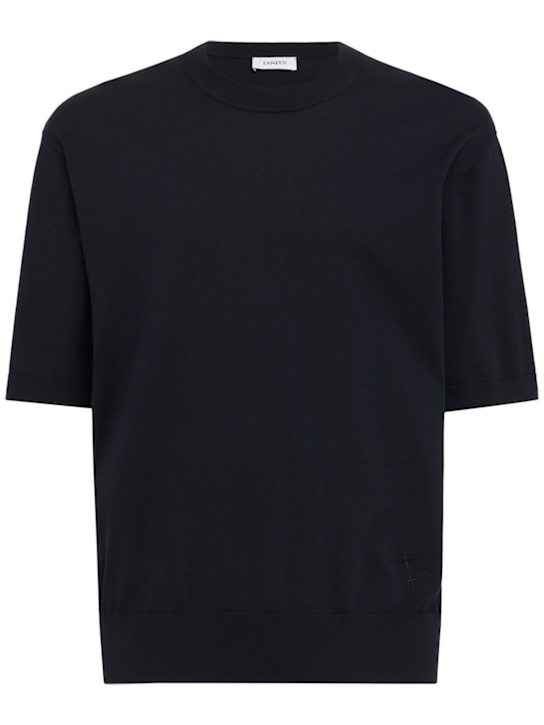 Laneus: 棉质针织T恤 - 黑色 - men_0 | Luisa Via Roma