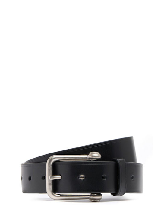 Ann Demeulemeester: 3.5厘米Marin archive搭扣腰带 - 黑色 - men_0 | Luisa Via Roma