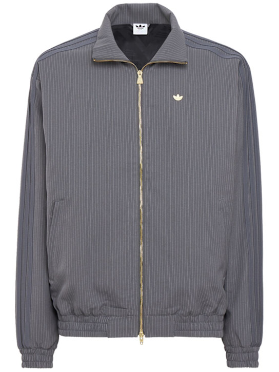 adidas Originals: Firebird loose pinstriped track top - Grau - men_0 | Luisa Via Roma