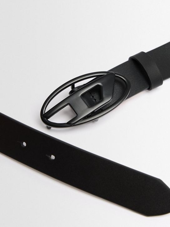 Diesel Kids: Leather belt w/ logo - 黑色 - kids-boys_1 | Luisa Via Roma